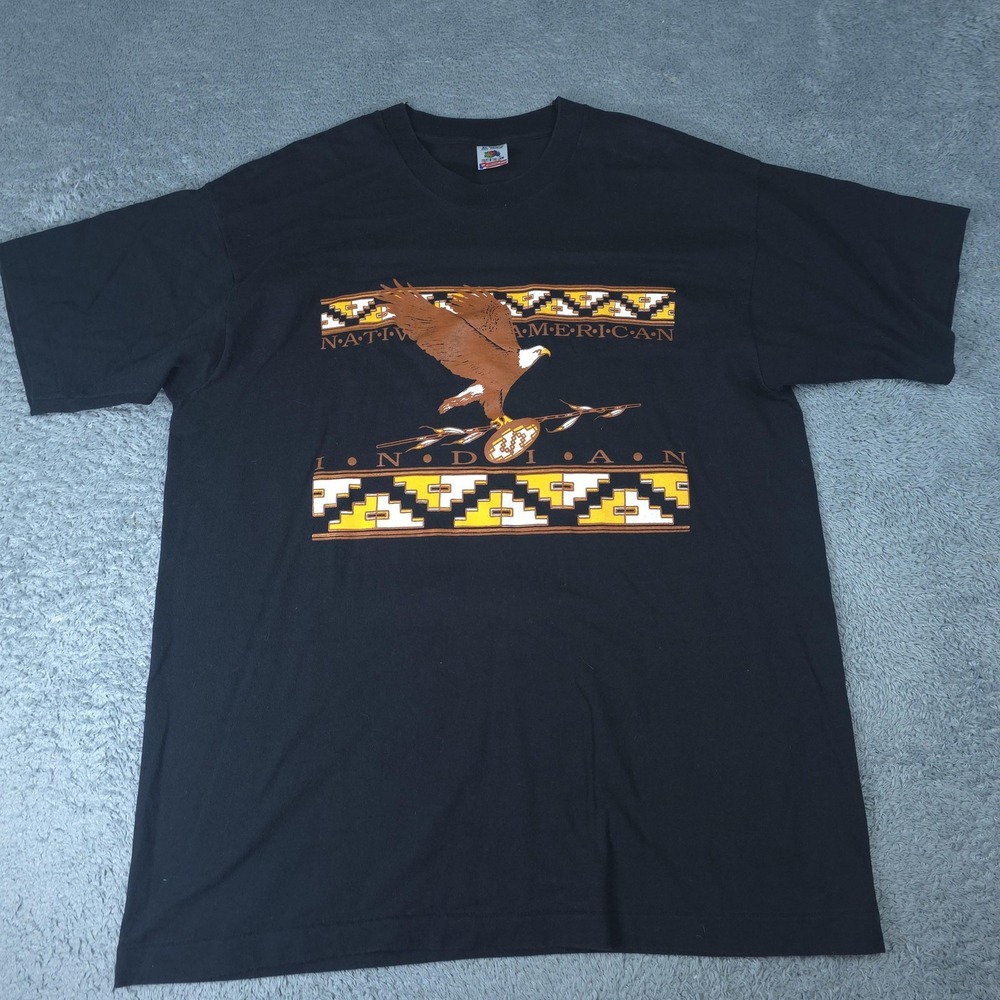 Vintage Native American Shirt Mens XL Eagle Single Stitch Graphic Tee USA